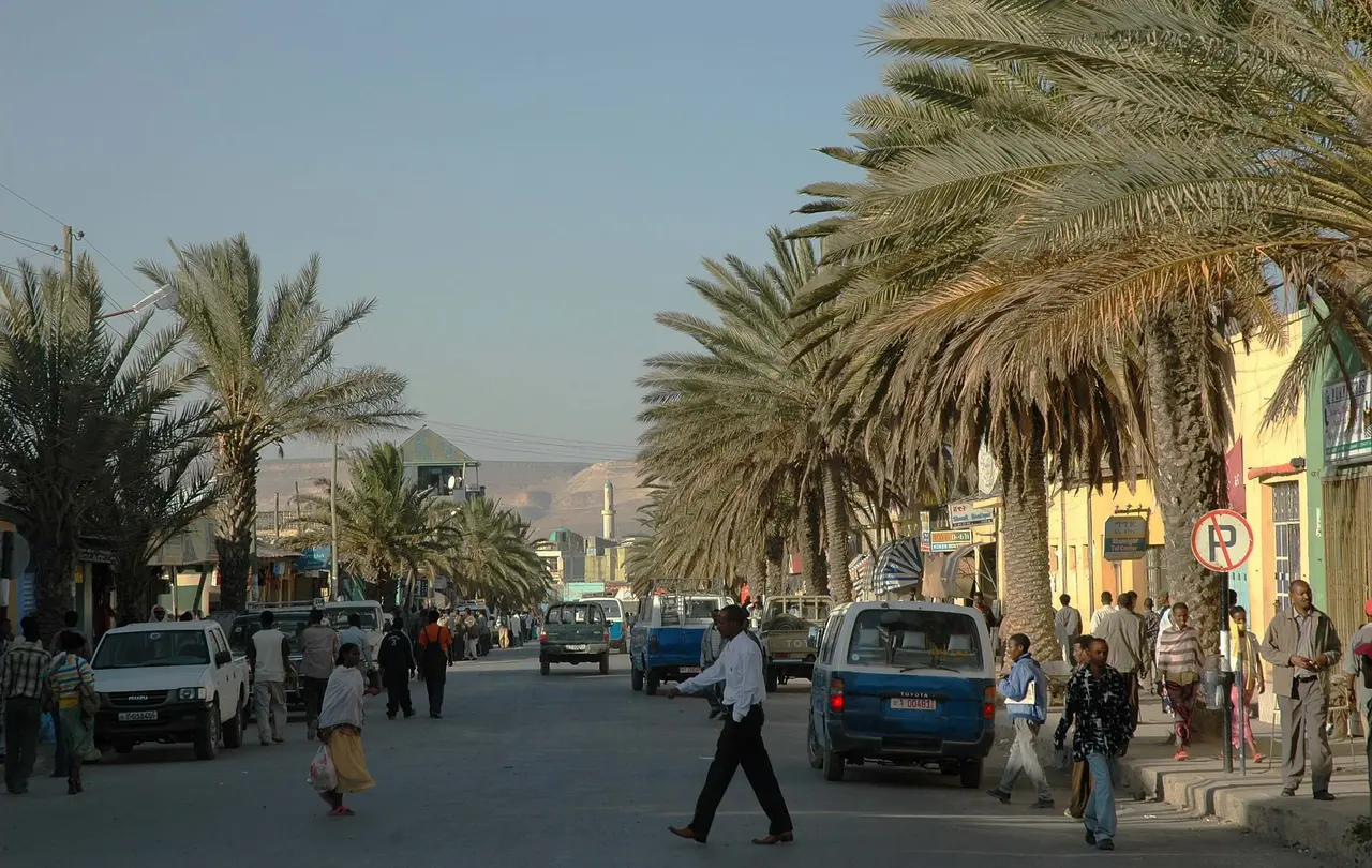 Straßenzug in Mekele.