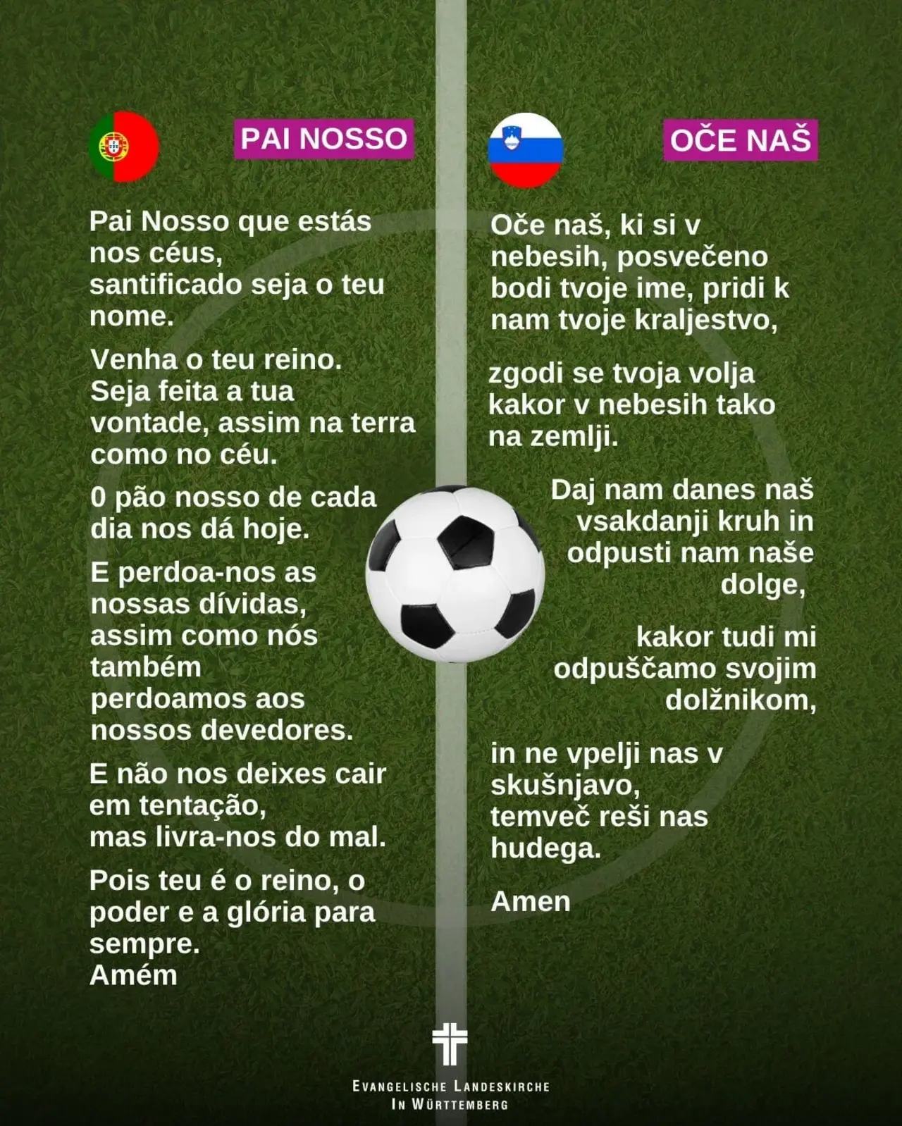 Vaterunser Portugiesisch und Slowenisch