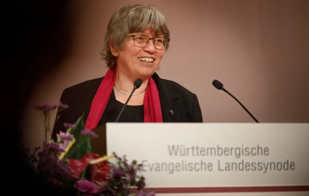 Inge Schneider als Synodal-Präsidentin bei der Feier zum 150-jährigen Bestehen der württembergischen Landessynode (Archivfoto).