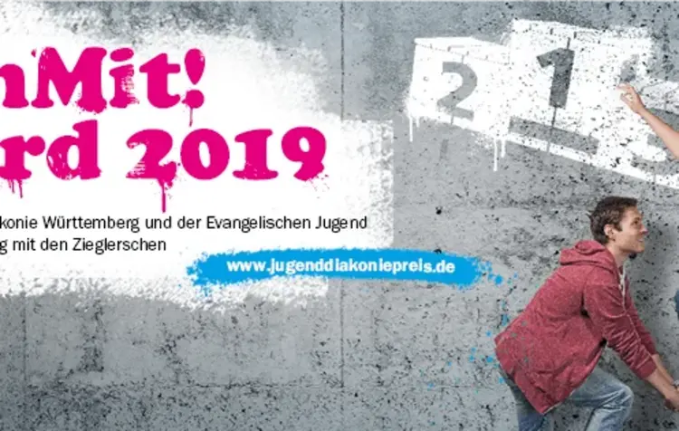 Mit diesem Motiv wirbt die Diakonie um die Teilnahme an ihrem "MachMit!Award" 2019; bis zum 13. Juli sind noch Meldungen möglich. Die Aktion wendet sich an Teilnehmer im Alter zwischen 13 und 27 Jahren.