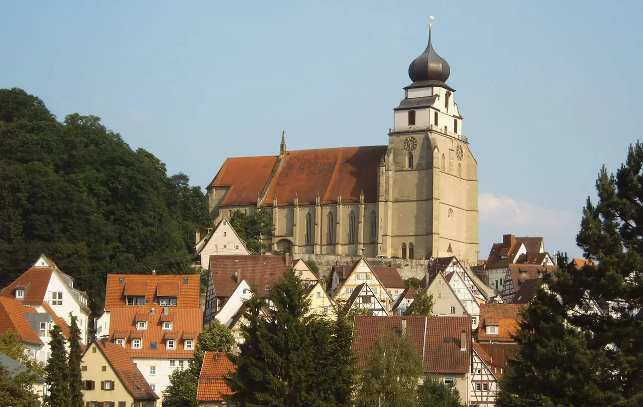 Das Wahrzeichen der Stadt Herrenberg: Die Stiftskirche.