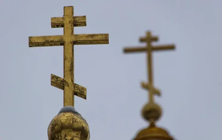 Auf den meisten Kirchen in der Ukraine sieht man orthodoxe Kreuze.