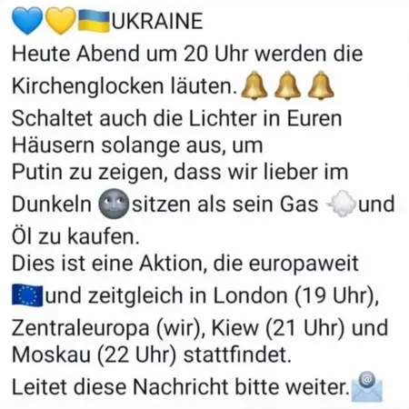 Solche Ketten-Nachrichten mit ganz allgmein formulierten Texten sind keine verlässliche Informationsquelle.