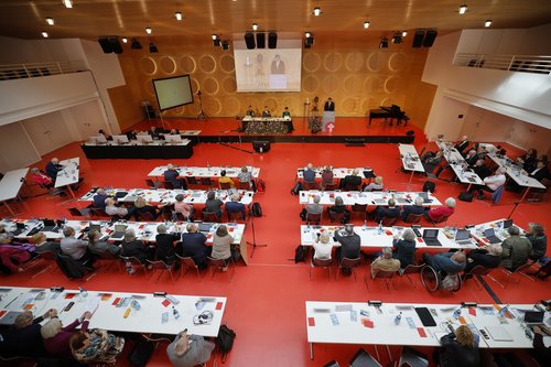 Herbsttagung der württembergischen evangelischen Landessynode im Hospitalhof.