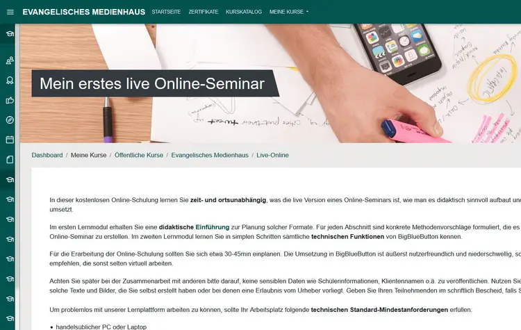 Die Lernplattform ist einfach zu bedienen.