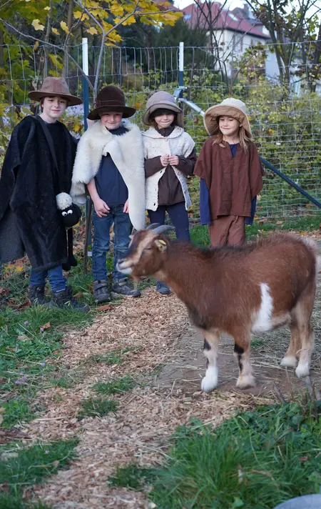 Die Ziegen mussten für ihre Mitwirkung bestochen werden.