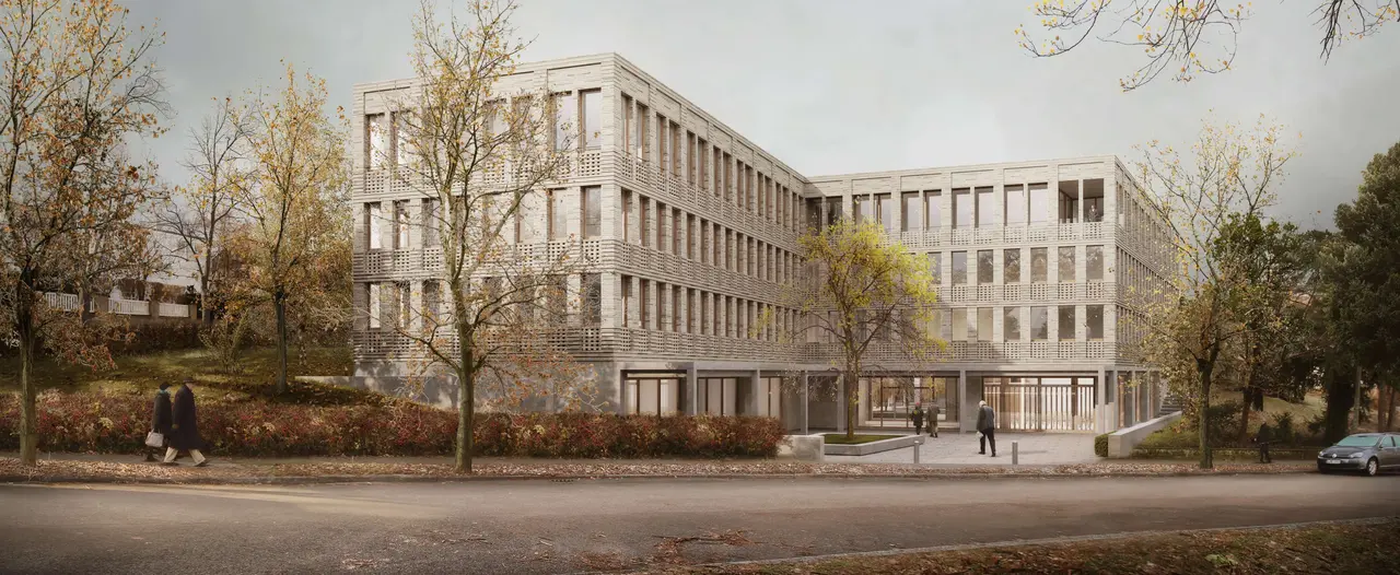 So wird der Neubau des Oberkirchenrates vielleicht einmal aussehen.