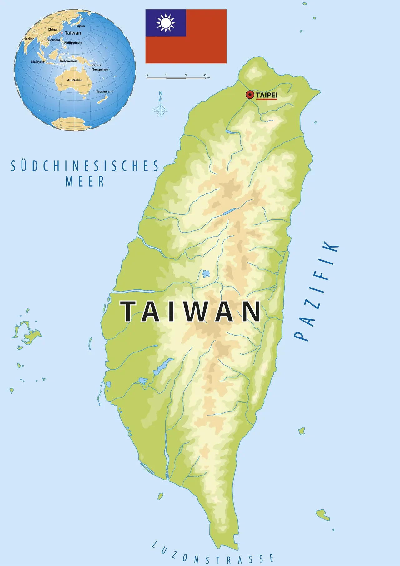 WGT 2023 Landkarte Taiwan_Einfach Frauen aus Taiwan haben den Weltgebetstag vorbereitet.