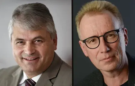 Der Heilbronner Prälat Harald Stumpf (l.) geht zum 1. Juli in den Ruhestand; sein Nachfolger wird der bisherige Nagolder Dekan Ralf Albrecht.