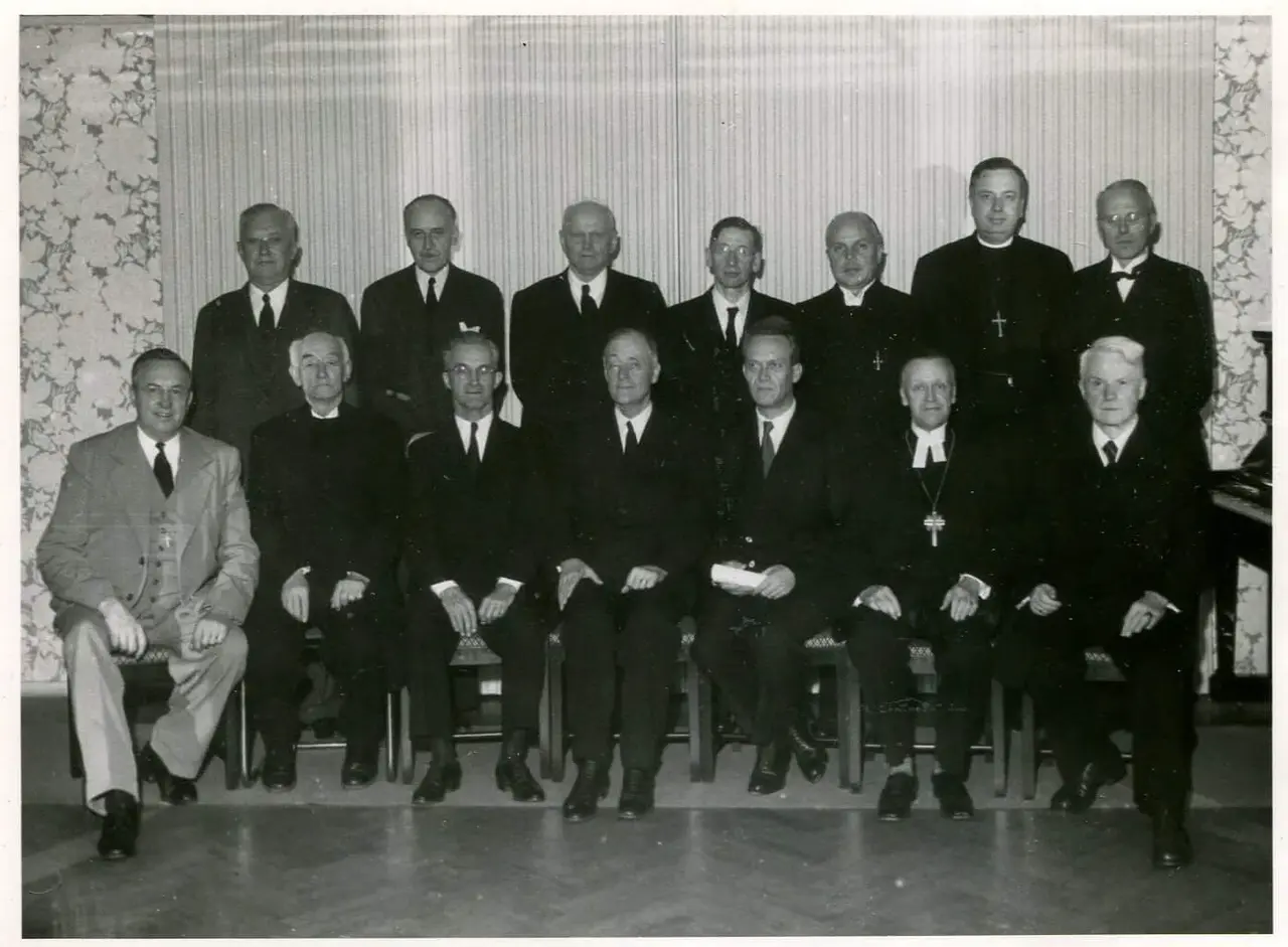 Das erste Vorstand des Lutherischen Weltbunds, gewählt im schwedischen Lund.