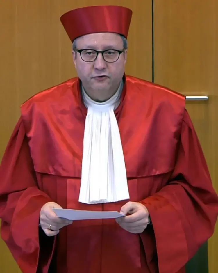 Gerichtspräsident Andreas Voßkuhle während der Urteilsverkündung.