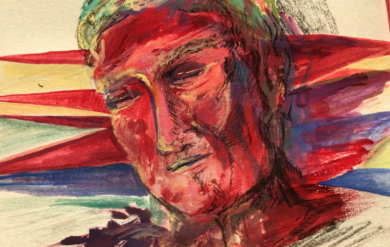 Charlotte Horn, Vikarin in der Evangelischen Kirchengemeinde Bad Saulgau, hat Jesus gemalt.