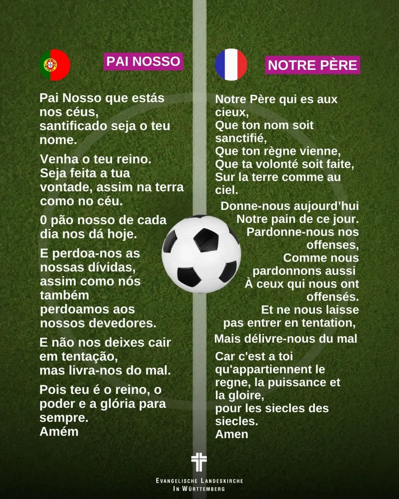 Vaterunser Portugiesisch und Französisch