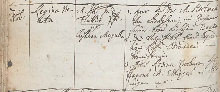 Hahns Eintrag ins Taufregister