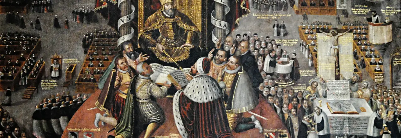 Die Überreichung der Confessio Augustana, Bild in St. Johannis, Schweinfurt