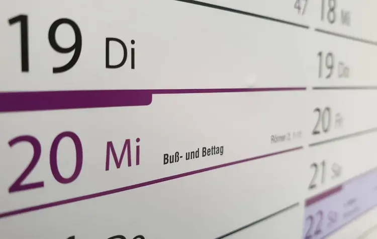 In diesem Jahr fällt der Buß- und Bettag auf Mittwoch, 20. November.