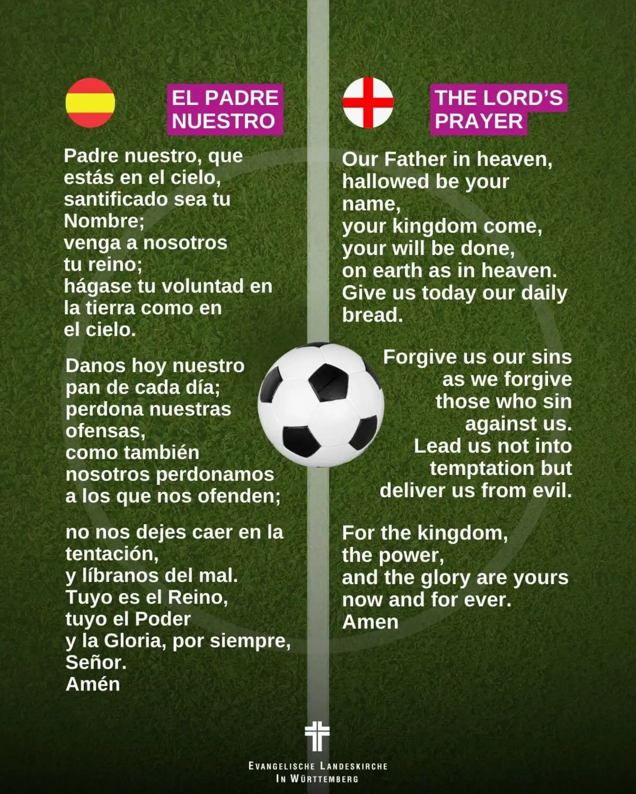 Vaterunser Spanisch und Englisch