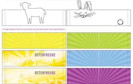 Selbstgemachte Eierbecher für Ostersonntag - ein Bastelbogen des Evangelischen Medienhauses in Stuttgart.