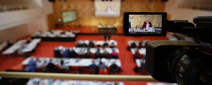 Frühjahrstagung der Württembergischen evangelischen Landessynode im Hospitalhof.