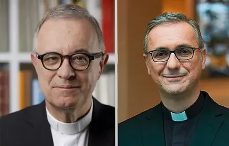 Der Landesbischof der Evangelischen Kirche in Württemberg, Dr. h. c. Frank Otfried July (l.) und der Hamburger Erzbischof Dr. Stefan Heße.