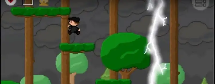 Pixel-Luther im Zentrum des Gewitters