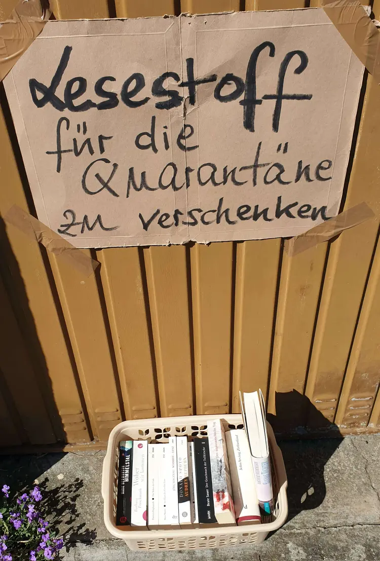 Ein privates Zeichen der Solidarität mit den an Corona Erkrankten und unter Quarantäne Stehenden.