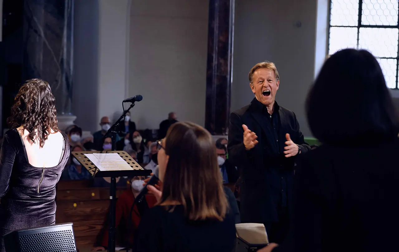 Bei seiner Verabschiedung in der Ludwigsburger Friedenskirche war Hans-Martin Sauter nochmals in seinem Element.