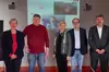 Unabhängige regionale Aufarbeitungskommission vorne vlnr Prälatin Gabriele Wulz, Wilhelm Kazmaier, Irmgard Fischer-Orthweil, Prof. Dr. Jürgen Armbruster, Prof. Dr. Jörg Kinzig. Hinten vlnr Ralf-Alexander Forkel, Prof. Dr. Dr. Andreas Kruse