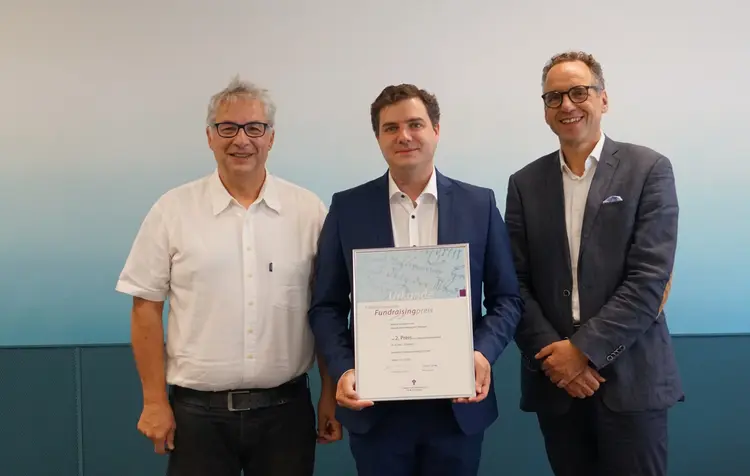 Joachim Rieger und Nikolai Ott (Mössingen) sowie Frank Zeithammer (Ev. Gemeindeblatt für Württemberg)