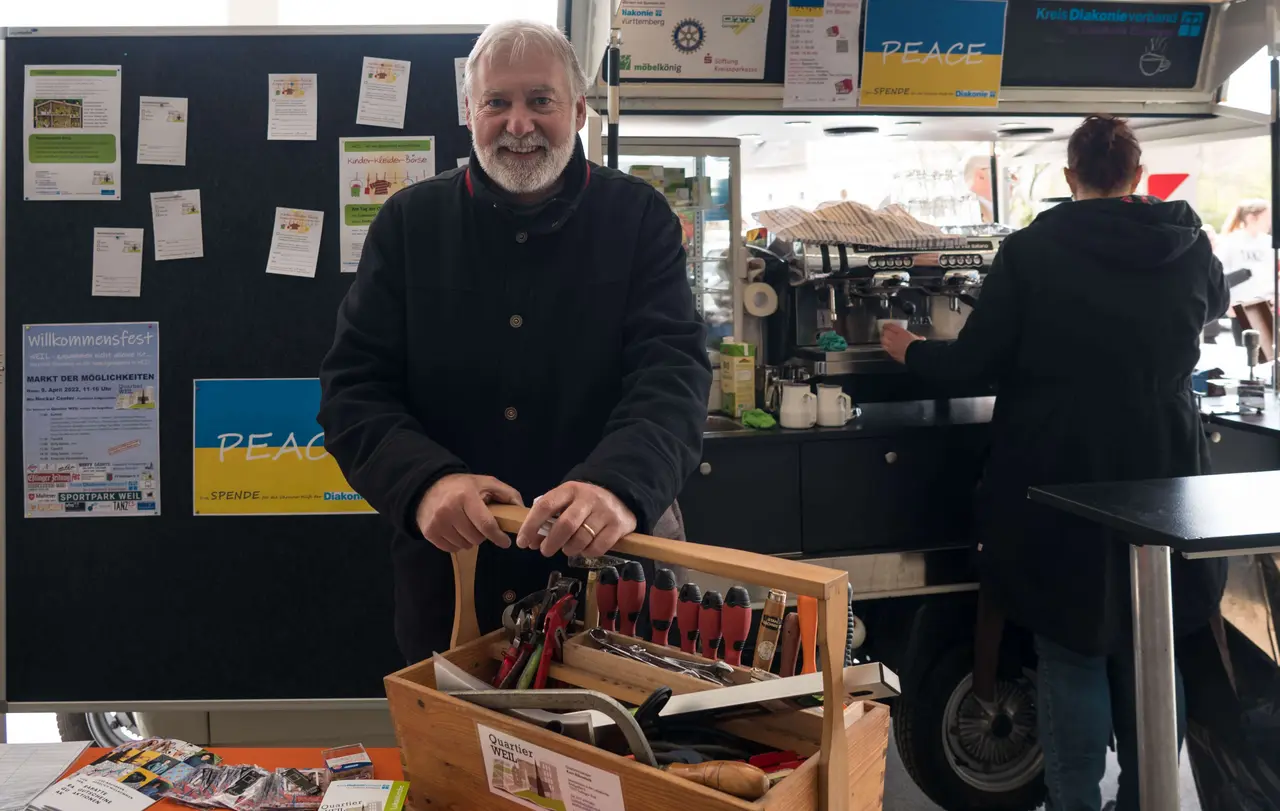 Wer für seinen Einzug in den Salucci-Höfen oder für eine andere Heimwerker-Aktion Werkzeug benötigt, kann es umsonst im Quartiersbüro in der Lukaskirche ausleihen.