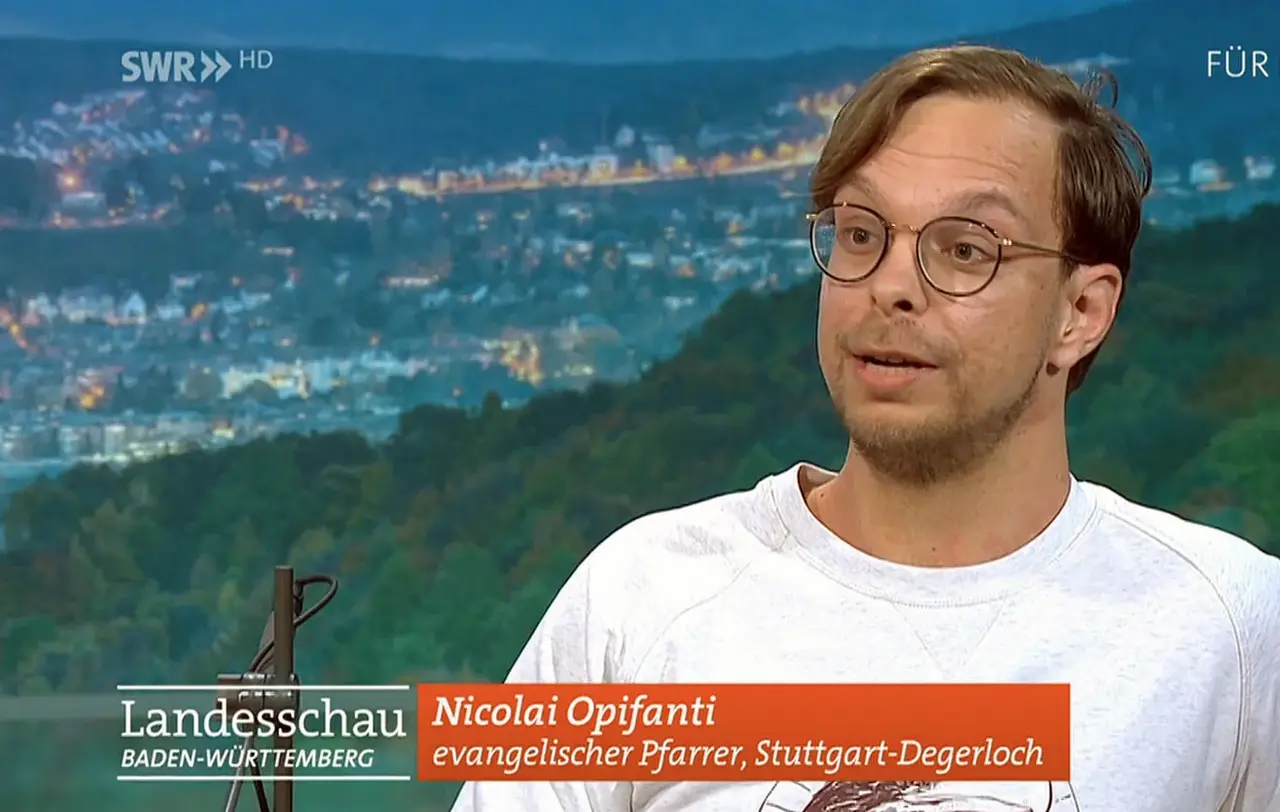 Pfarrer Nicolai Opifanti zu Gast in der SWR-Landesschau Baden-Württemberg.