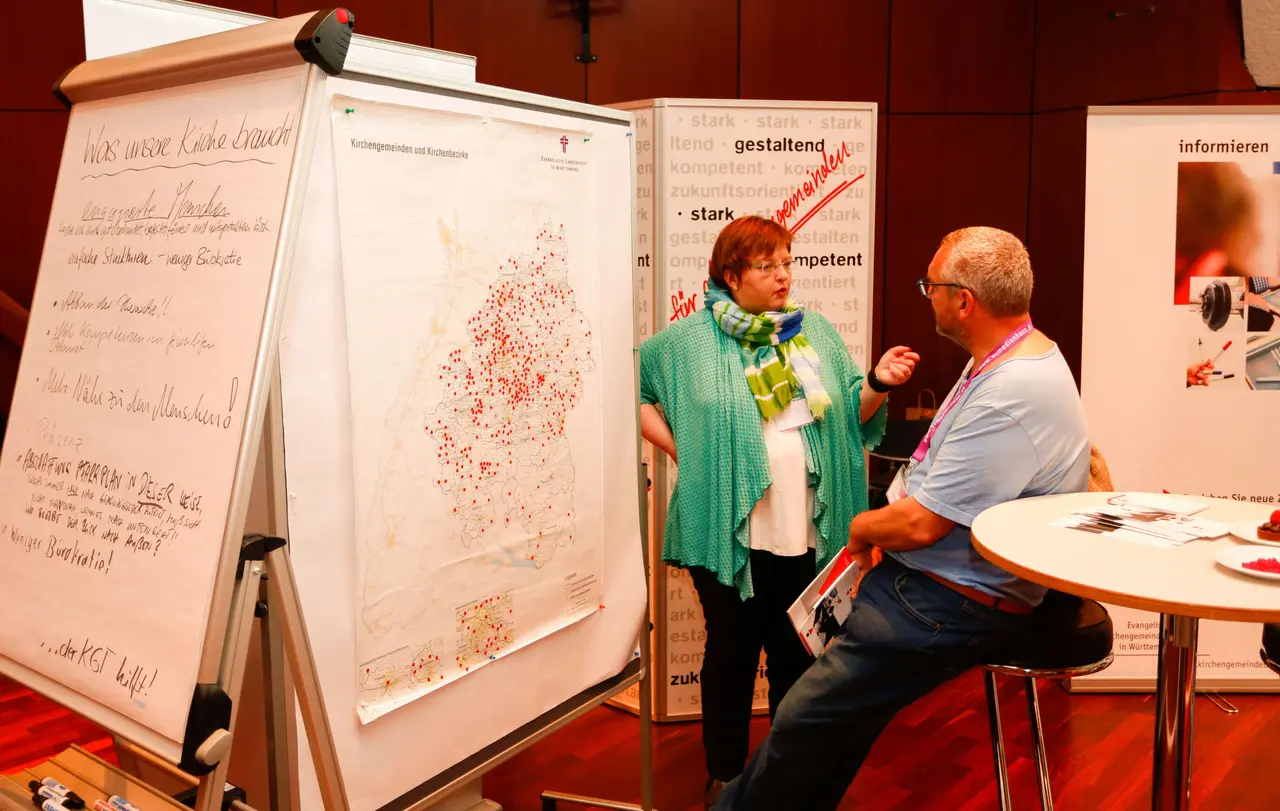 Der Kirchengemeindetag - hier ein Archivfoto aus dem Jahr 2016 - ist immer auch ein Ort der Diskussion und der gemeinsamen Suche nach neuen Konzepten.
