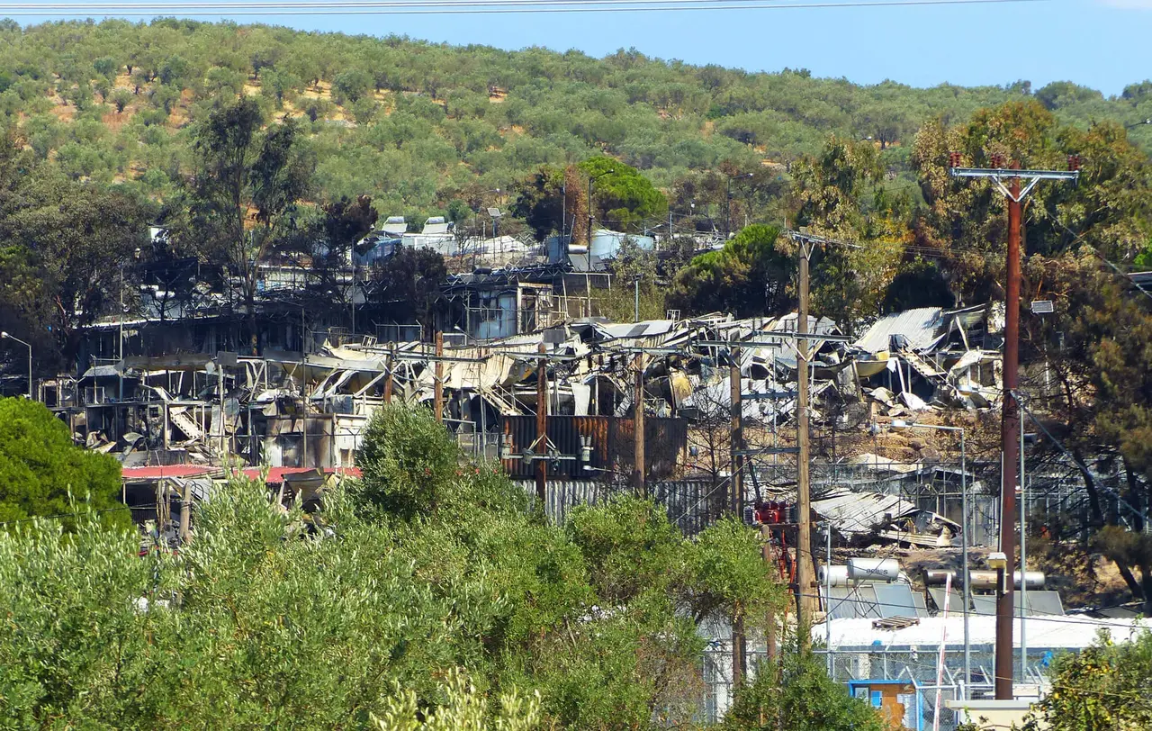 Das abgebrannte Flüchtlingslager Moria auf Lesbos Copyright Max Weber Das abgebrannte Flüchtlingslager Moria auf Lesbos.