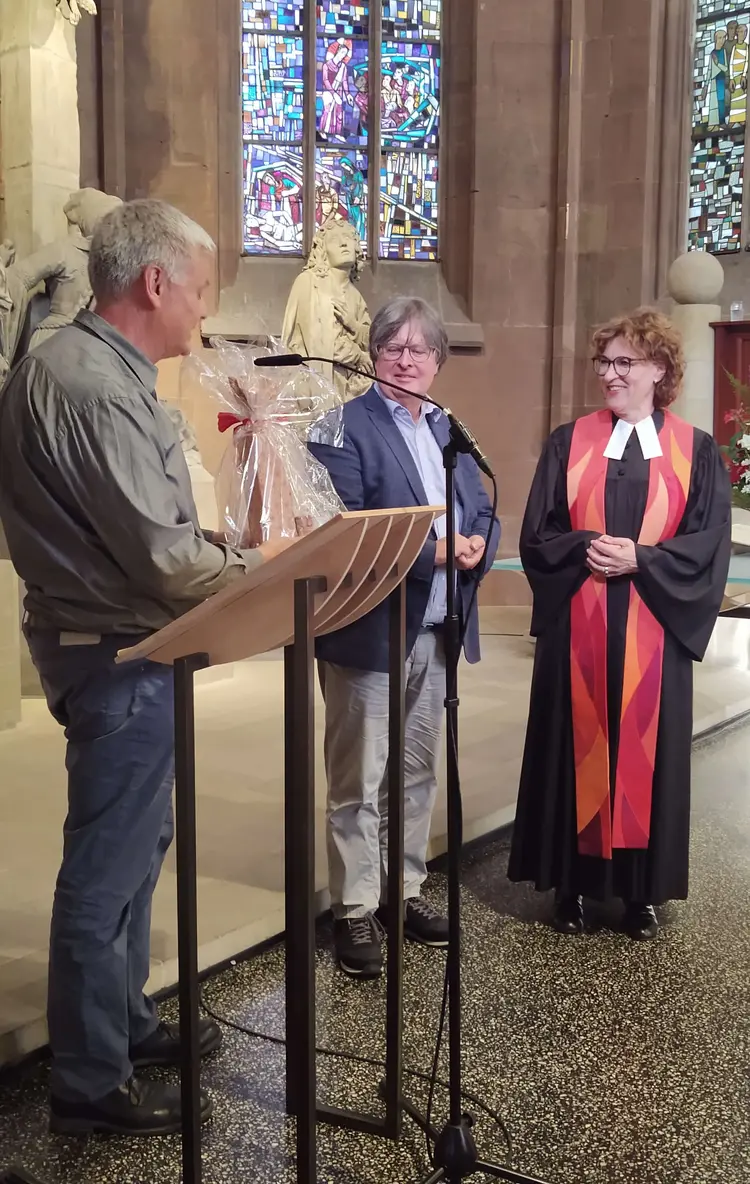 Pfarrerin Kathinka Kaden mit ihren neuen KDA-Kollegen: Pfarrer Albrecht Knoch (Prälatur Ulm) und Pfarrer Karl-Ulrich Gscheidle (Prälatur Reutlingen)