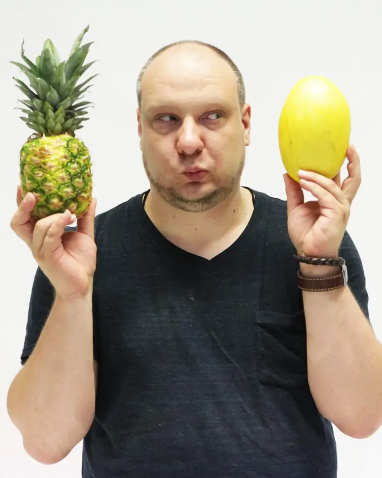 "Radieschenfieber" stellt Gleichnisse mit Obst und Gemüse dar.