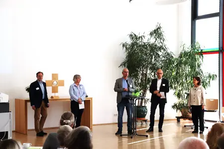 Das Vorbereitungsteam des Vernetzungstages in Reutlingen v.l.n.r.: Dr. Joachim Reber, Katrin Zürn-Steffens, Dirk Steinfort, Martin Schmid, Claudia Krüger