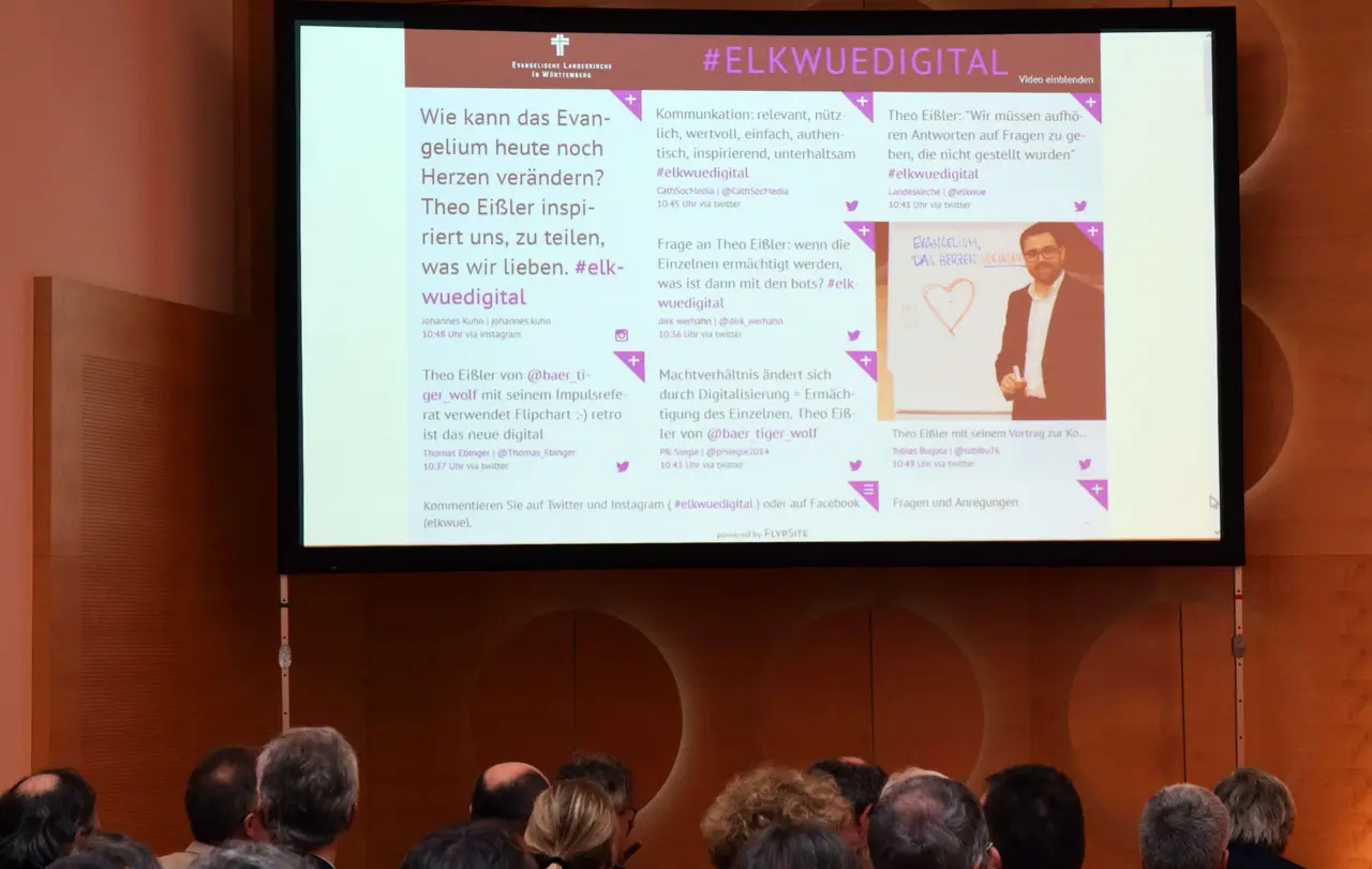 Social Wall: Lebhafte Diskussionen auf Twitter unter #elkwuedigital