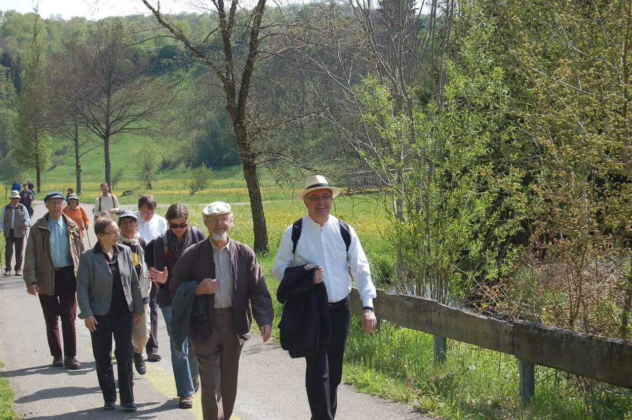 Pilgern mit dem Landesbischof.