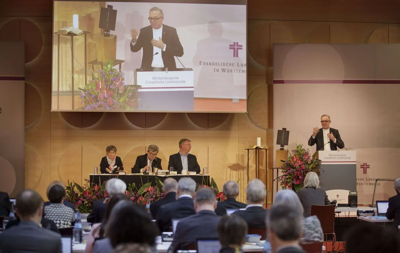 Die Landessynode der Evangelischen Kirche in Württemberg tagt von Donnerstag bis Samstag, 4. bis 6. Juli, im Hospitalhof in Stuttgart (Archivfoto).