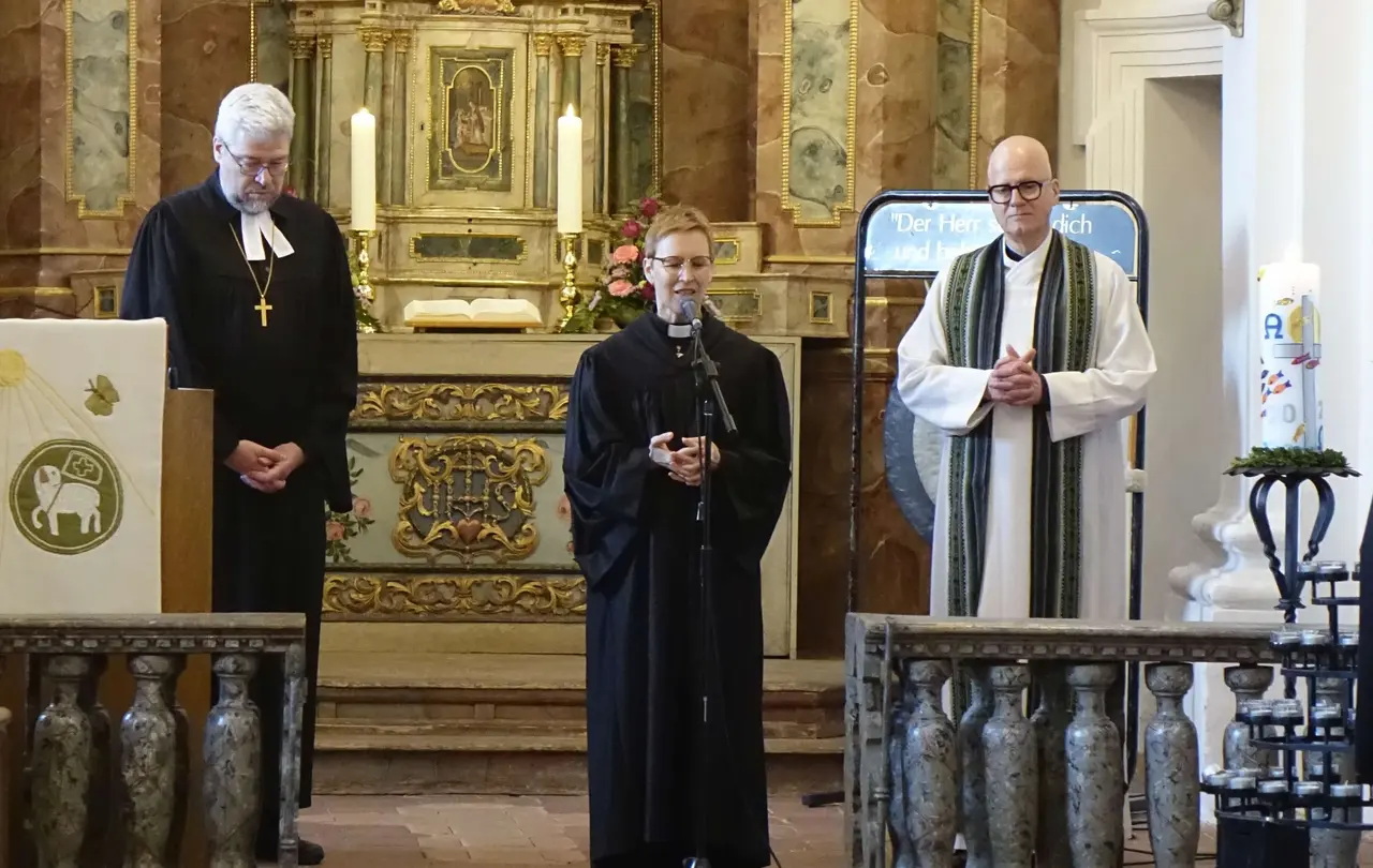 v.l.n.r. Prälat Markus Schoch, Superintendentin Dorothea Lorenz und Caritas-Direktor Oliver Merkelbach