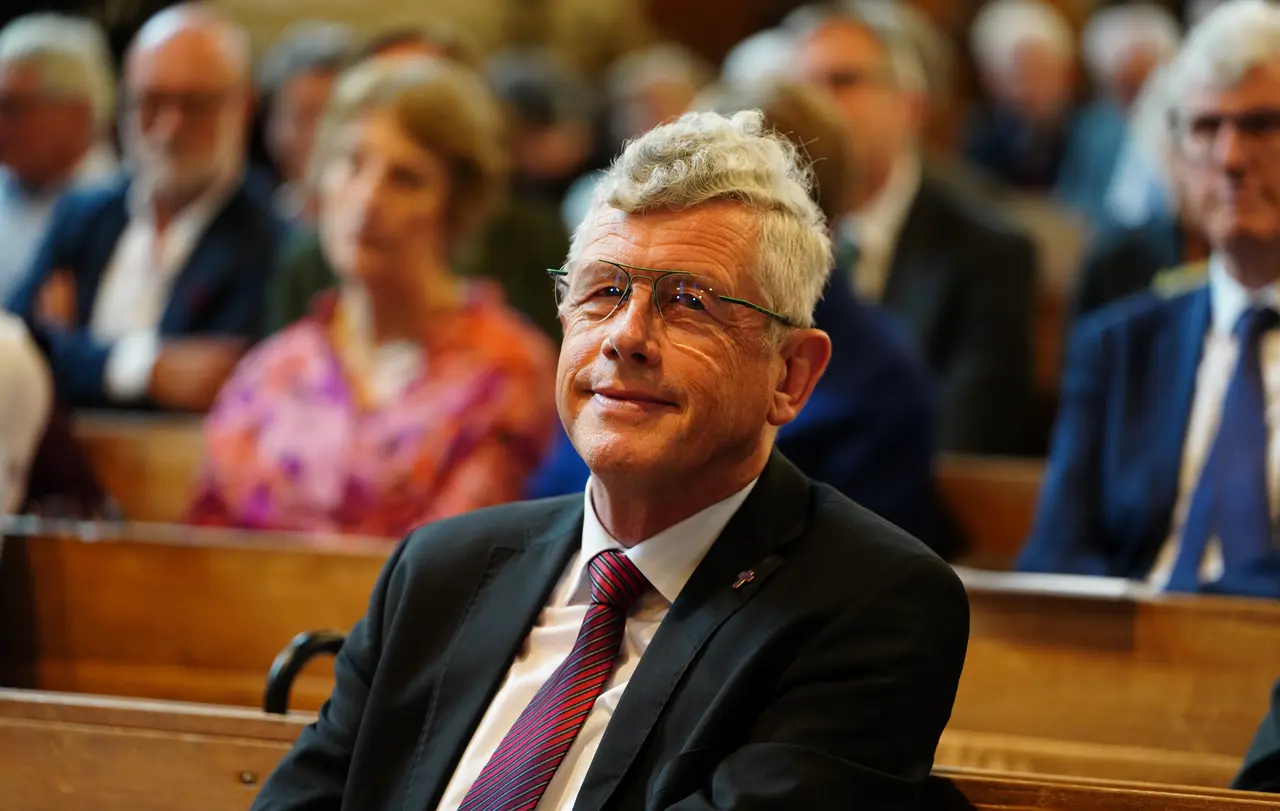 Oberkirchenrat Prof. Dr. Ulrich Heckel während seiner Verabschiedung in der Stuttgarter Leonhardskirche