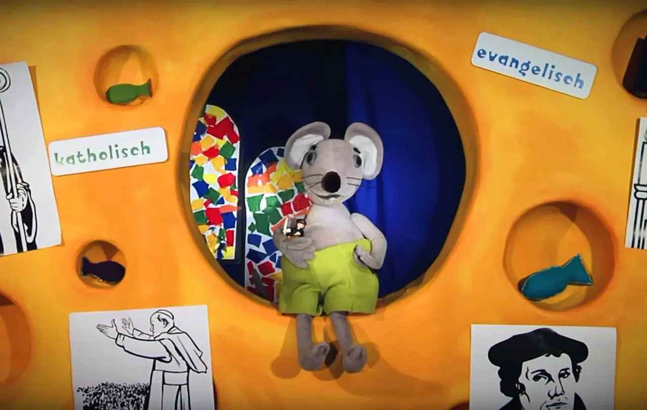 Kirchenmaus Benjamin flimmert zwischen Montag und Freitag zweimal täglich auf Regio TV über die Bildschirme.