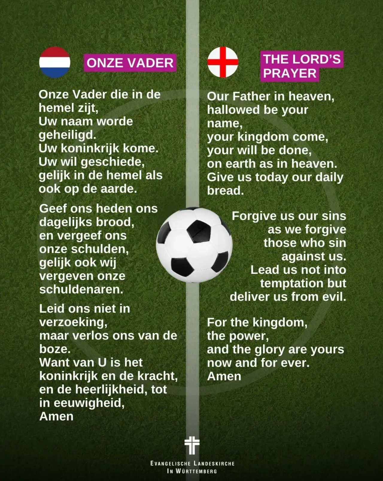 Vaterunser Niederländisch und Englisch